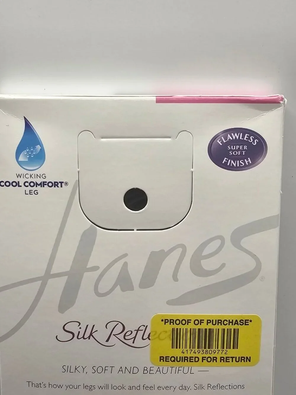 Hanes Silk Reflections Silky Sheer Knee‎ Highs Barely Black One Size 2-Pair Pack